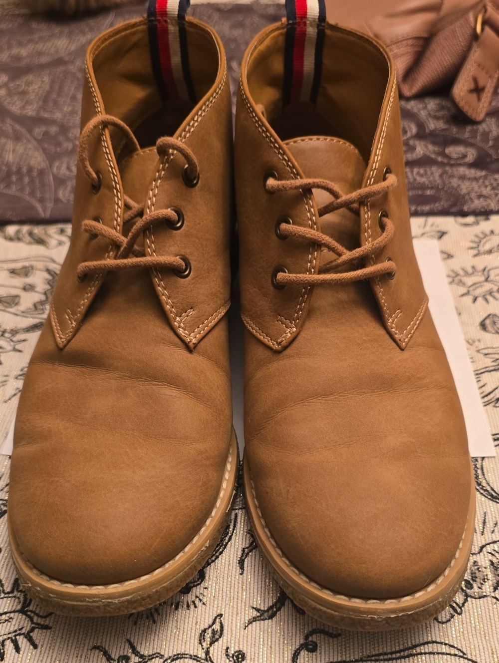 Womens Tommy Hilfiger- Casual Leather Desert Boots